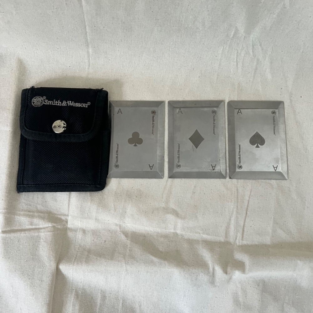 SOLD SOLD Smith & Wesson Bullseye Throwing Cards ACES